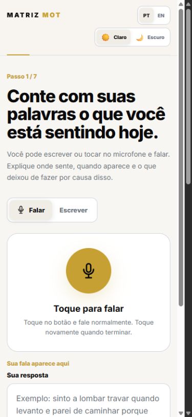 Etapa de relato por voz da Biblioteca MOT